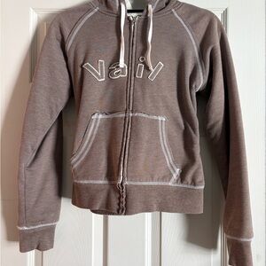 Brown Hoodie with Vail Embroidery